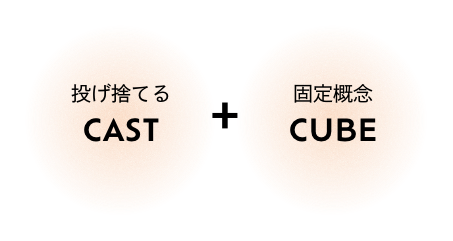 投げ捨てるCAST ＋ 固定概念CUBE